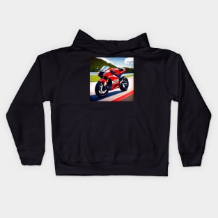 MotoGP Racing Motorcycle Poster Kids Hoodie